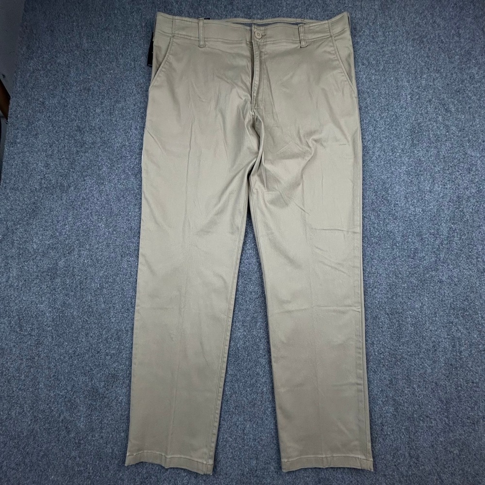 Lee Extreme Motion Khaki Pants Men 38x32 Slim Straight Stretch Chino Performance